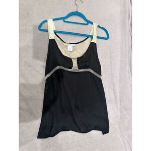 Costa Blanca cream and black tank top women’s size M